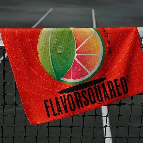 15" x 18" Colored back, sublimated front, 100% polyester rally towel... from ASI 73520 Neet Feet / Kanata Towels