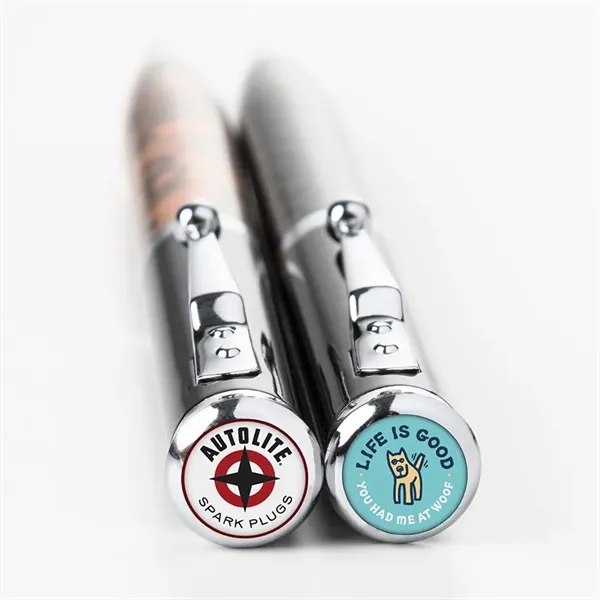 Solid brass twist-action pen with an enamel black upper barrel and... from ASI 68190 Lungsal / Lungsal