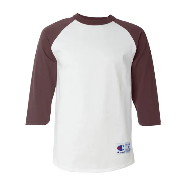 Cotton baseball T-shirt with a contrast rib collar and 3/4 raglan... from ASI 84358 S&S Activewear