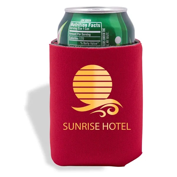 Insulating can cooler sleeve that collapsible; made of polyester foam.... from ASI 79530 Prime Line