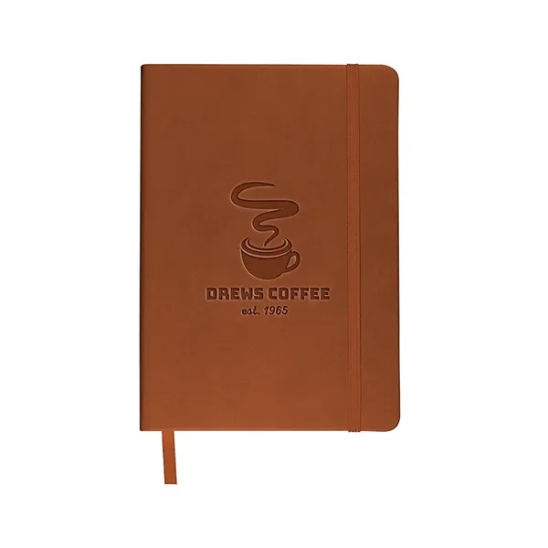 Soft faux leather writing journal with 80 ruled pages, elastic loop... from ASI 79530 Prime Line