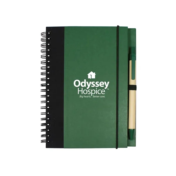 Hard cover journal notebooks with elastic pen loop, black ink pen... from ASI 79530 Prime Line