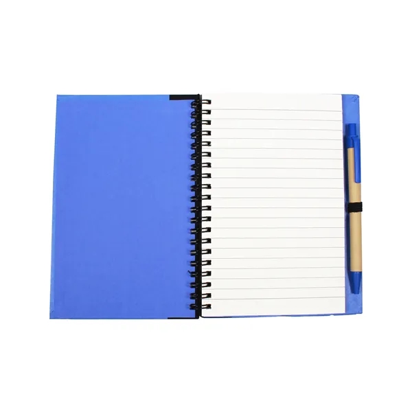 Hard cover journal notebooks with elastic pen loop, black ink pen... from ASI 79530 Prime Line