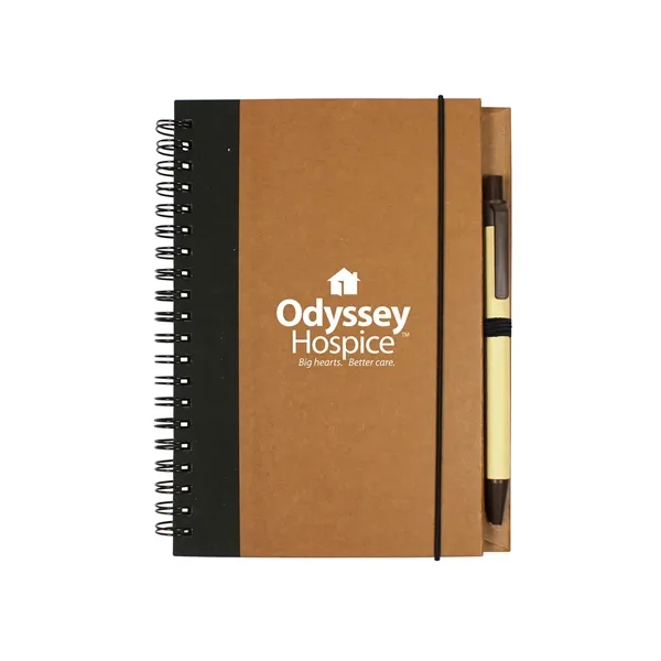 Hard cover journal notebooks with elastic pen loop, black ink pen... from ASI 79530 Prime Line