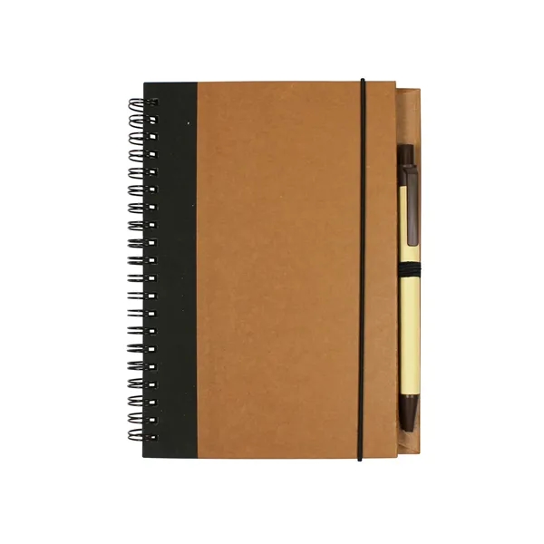 Hard cover journal notebooks with elastic pen loop, black ink pen... from ASI 79530 Prime Line