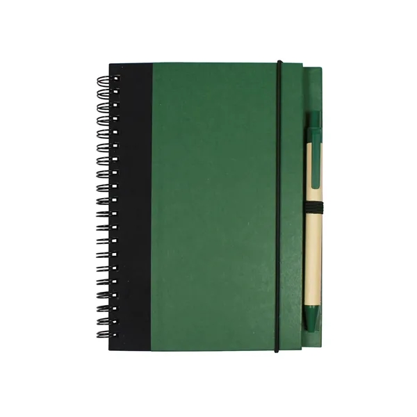 Hard cover journal notebooks with elastic pen loop, black ink pen... from ASI 79530 Prime Line