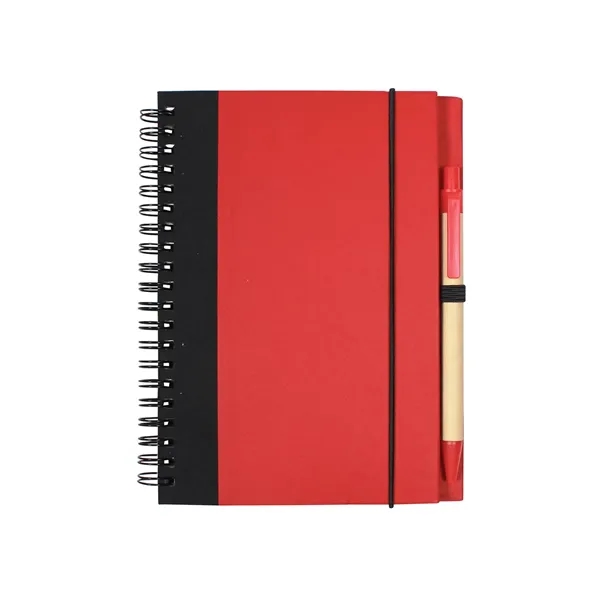 Hard cover journal notebooks with elastic pen loop, black ink pen... from ASI 79530 Prime Line