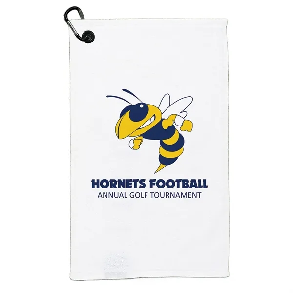 1 lb/doz 11" x 18" screen printed white golf towel... from ASI 73520 Neet Feet / Kanata Towels
