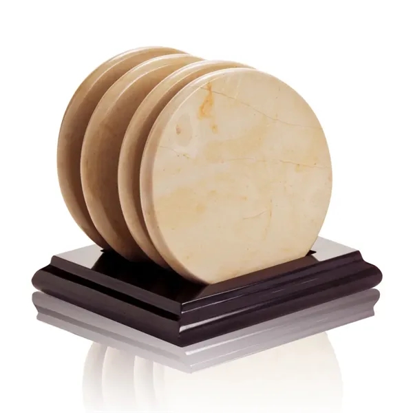 Stuning Boticino marble Coasters with Black Base... from ASI 84592 St Regis Group