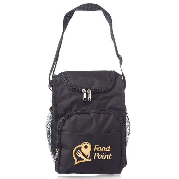 Multi-purpose insulated lunch bag with two zipper pockets and two mesh... from ASI 39552 BEL Promo