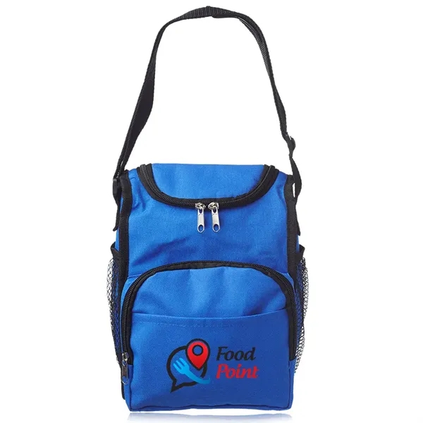 Multi-purpose insulated lunch bag with two zipper pockets and two mesh... from ASI 39552 BEL Promo