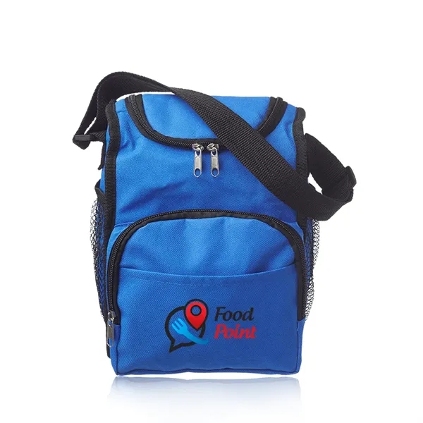 Multi-purpose insulated lunch bag with two zipper pockets and two mesh... from ASI 39552 BEL Promo