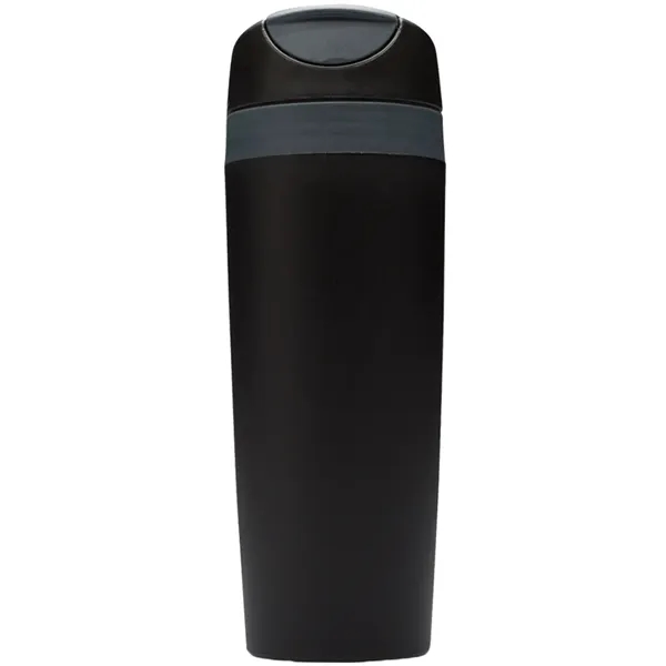 BPA-free 16 oz. plastic travel tumbler with flip lip, frosted color... from ASI 39552 BEL Promo