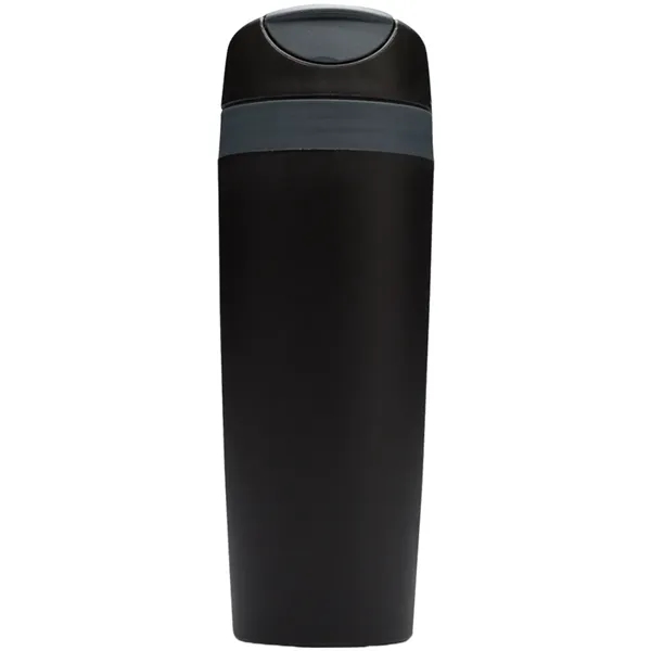 BPA-free 16 oz. plastic travel tumbler with flip lip, frosted color... from ASI 39552 BEL Promo