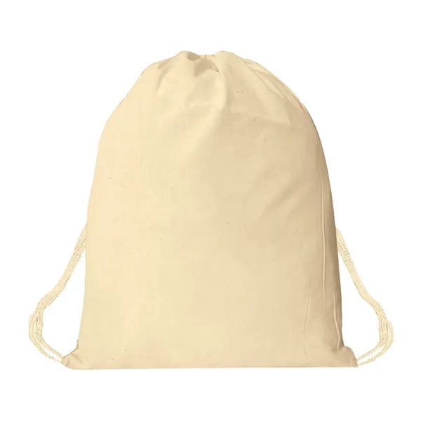 14.5" x 15.5" cotton twill drawstring backpack with natural cord.... from ASI 37980 Bagworld / BagWorld