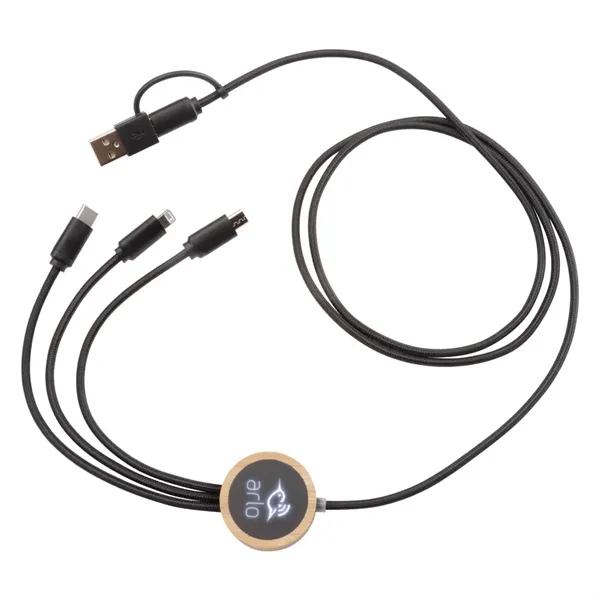 The Cirrina Light Up Charging Cable w/ Bamboo combines eco-friendly design... from ASI 84592 St Regis Group