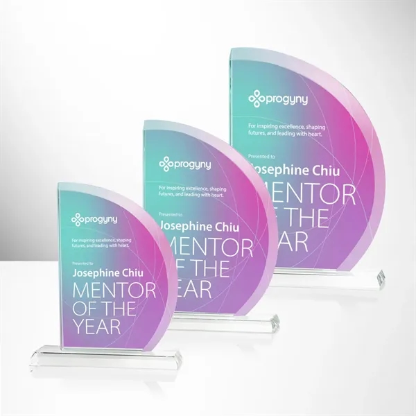 The 0.75 inch thick Truscott Starfire Crystal VividPrint™  award features... from ASI 84592 St Regis Group / St Regis