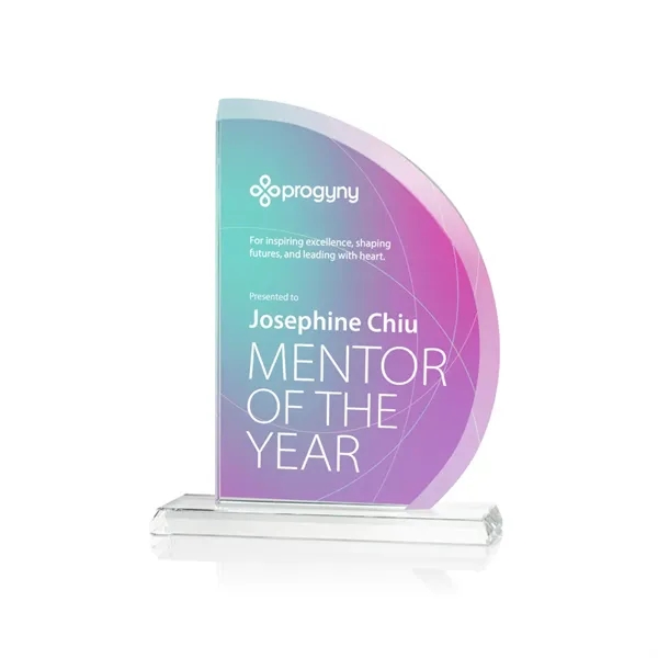 The 0.75 inch thick Truscott Starfire Crystal VividPrint™  award features... from ASI 84592 St Regis Group / St Regis