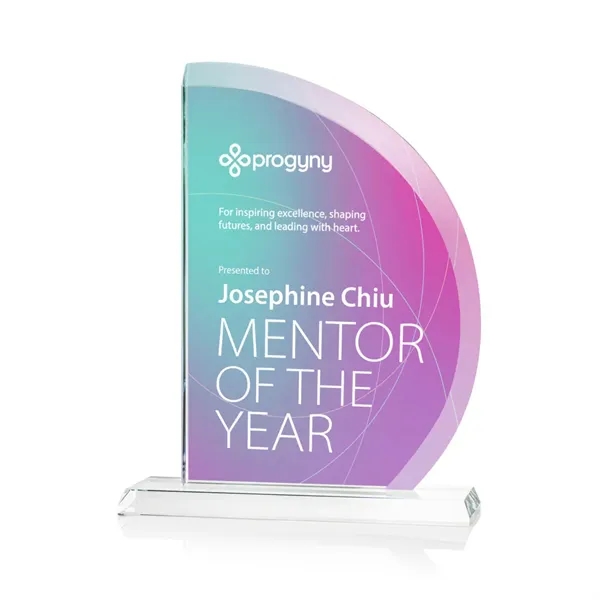 The 0.75 inch thick Truscott Starfire Crystal VividPrint™  award features... from ASI 84592 St Regis Group / St Regis