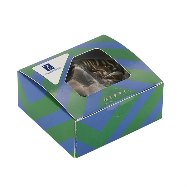 Box of milk chocolate pretzels with white chocolate drizzle... from ASI 71685 Midnite Snax®