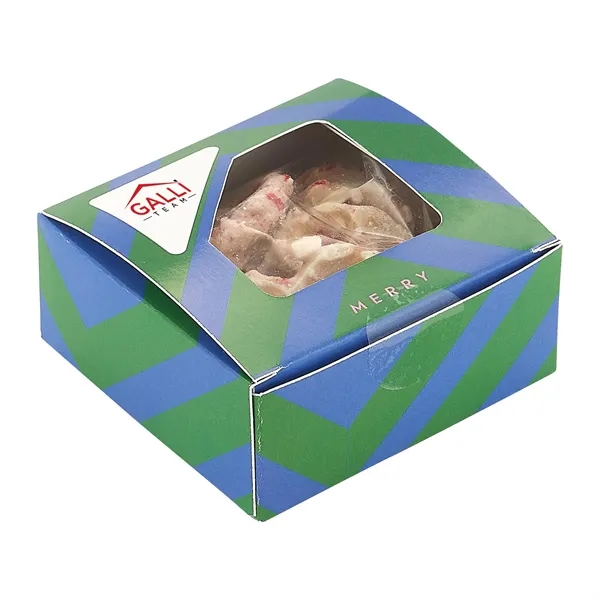 Box of white chocolate pretzels with crushed peppermint... from ASI 71685 Midnite Snax®