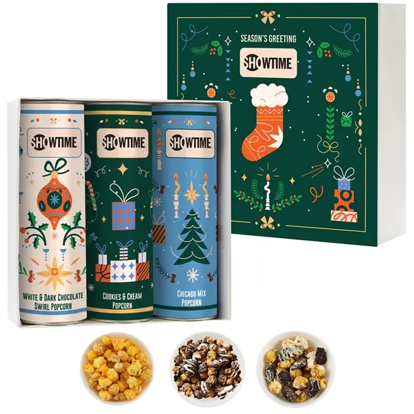 Pack of 3 tubes filled with gourmet popcorn... from ASI 71685 Midnite Snax®