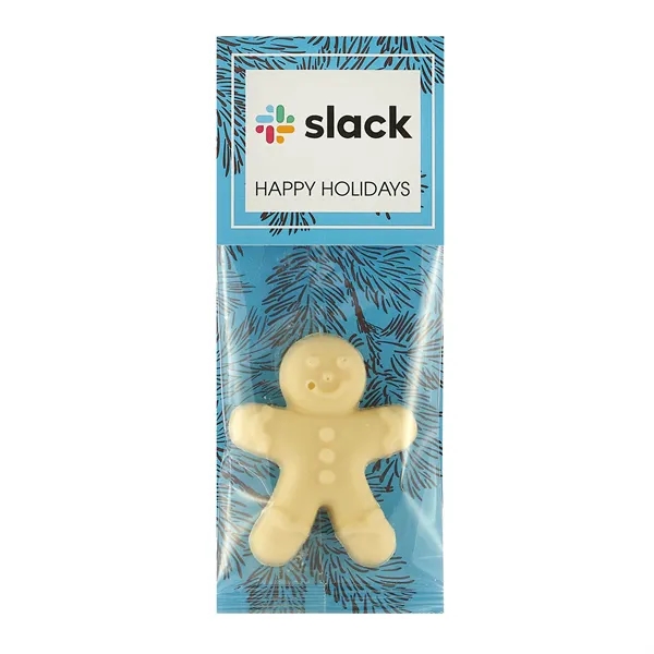 Gingerbread man white chocolate bar in a bag with a header... from ASI 71685 Midnite Snax®