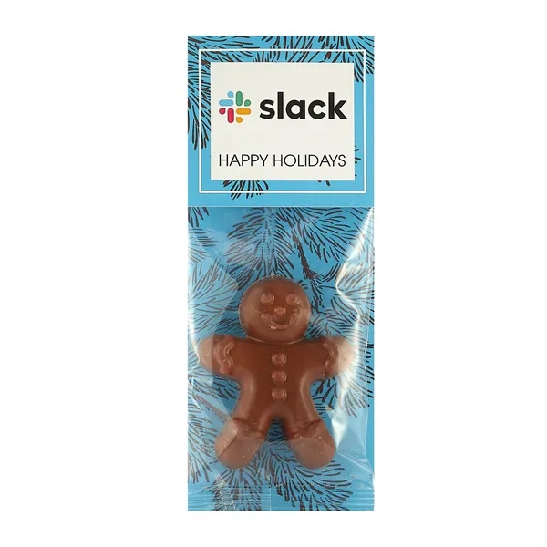 Gingerbread man milk chocolate bar in a bag with a header... from ASI 71685 Midnite Snax®