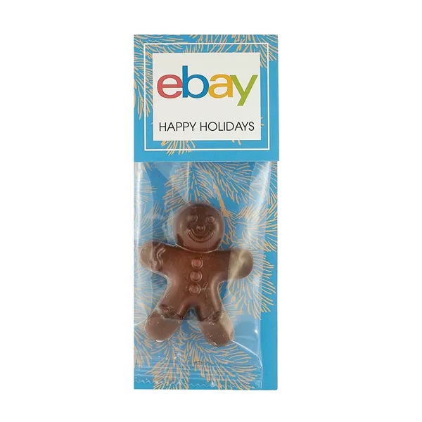 Gingerbread man dark chocolate bar in a bag with a header... from ASI 71685 Midnite Snax®