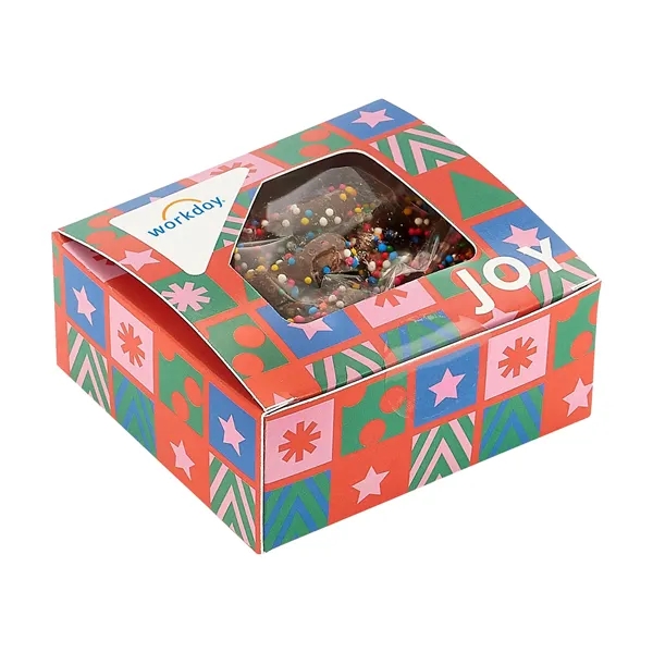 Box of milk chocolate pretzels with rainbow nonpareils... from ASI 71685 Midnite Snax®