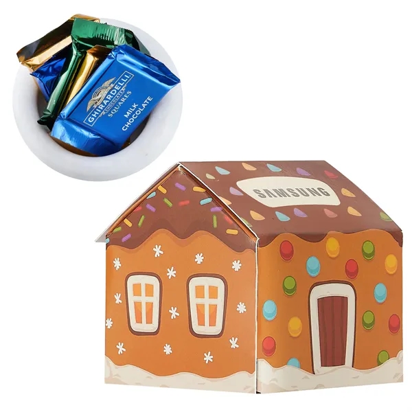 Gingerbread-shaped box filled with 5 Ghirardelli chocolates... from ASI 71685 Midnite Snax®