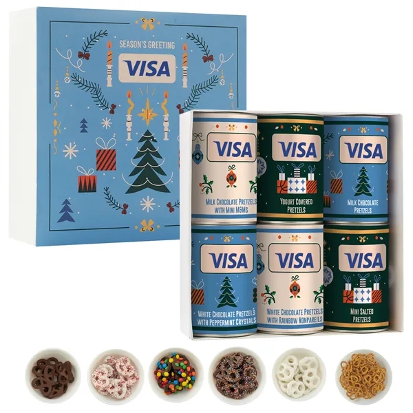 Pack of 6 tubes filled with a variety chocolate-covered pretzels... from ASI 71685 Midnite Snax®