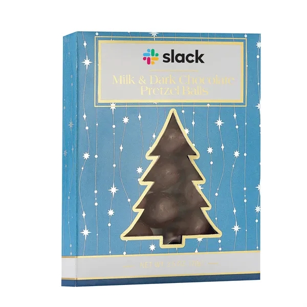 Box full of milk & dark chocolate pretzel balls... from ASI 71685 Midnite Snax®