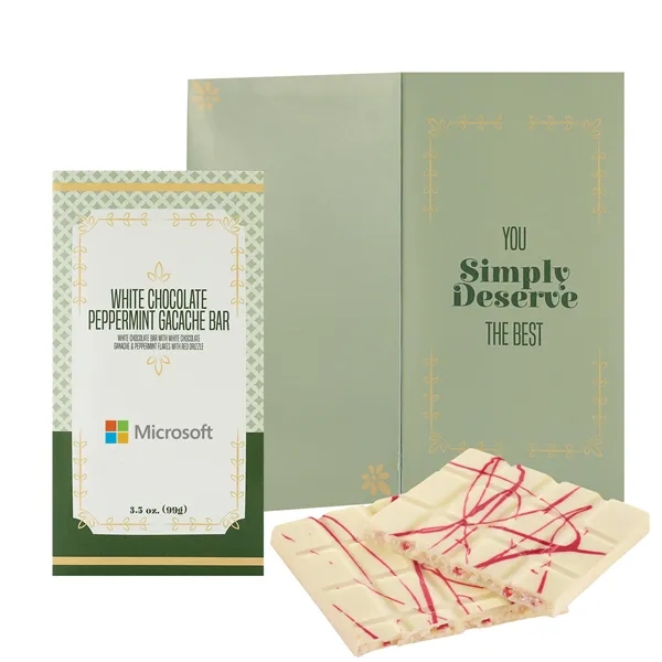 White chocolate bar with peppermint flakes and red drizzle... from ASI 71685 Midnite Snax®