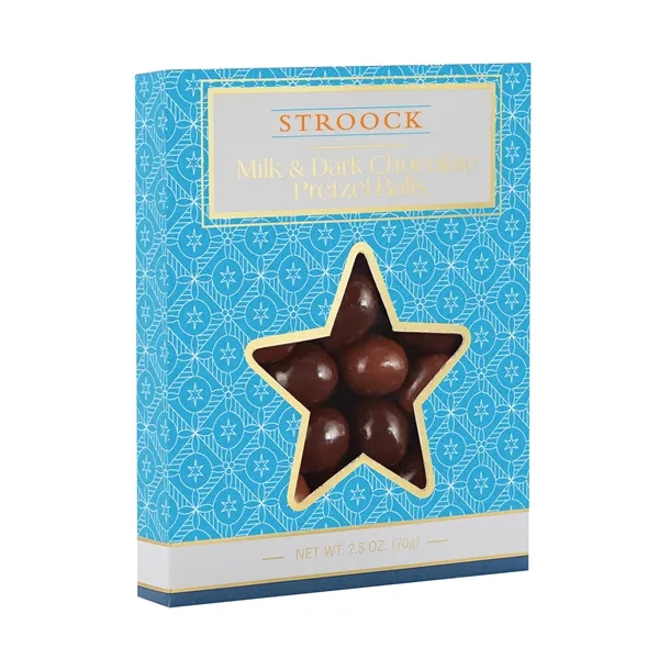 Box full of milk & dark chocolate pretzel balls... from ASI 71685 Midnite Snax®