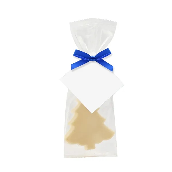 Holiday tree white chocolate bar in a favor bag... from ASI 71685 Midnite Snax®