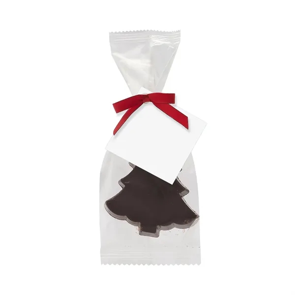 Holiday tree dark chocolate bar in a favor bag... from ASI 71685 Midnite Snax®
