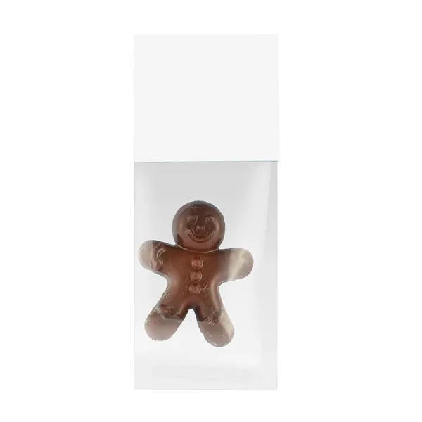Gingerbread man dark chocolate bar in a bag with a header... from ASI 71685 Midnite Snax®