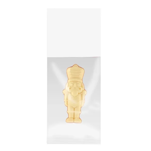 Nutcracker shaped white chocolate bar in a bag with a header... from ASI 71685 Midnite Snax®