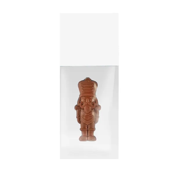 Nutcracker shaped milk chocolate bar in a bag with a header... from ASI 71685 Midnite Snax®