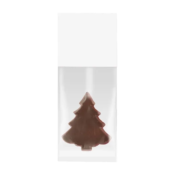 Tree shaped dark chocolate bar in a bag with a header... from ASI 71685 Midnite Snax®