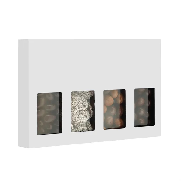 Treat box with chocolate covered nonpareils, almonds, pretzels, and toffee... from ASI 71685 Midnite Snax®