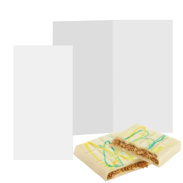 White chocolate Dubai bar with green and yellow drizzle... from ASI 71685 Midnite Snax®