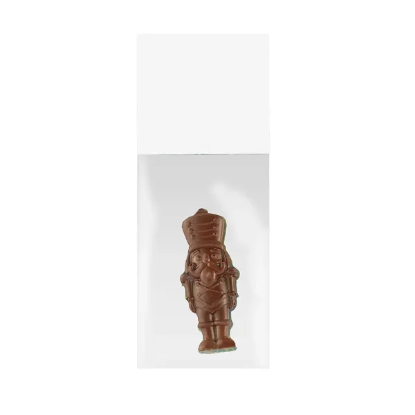 Nutcracker shaped dark chocolate bar in a bag with a header... from ASI 71685 Midnite Snax®