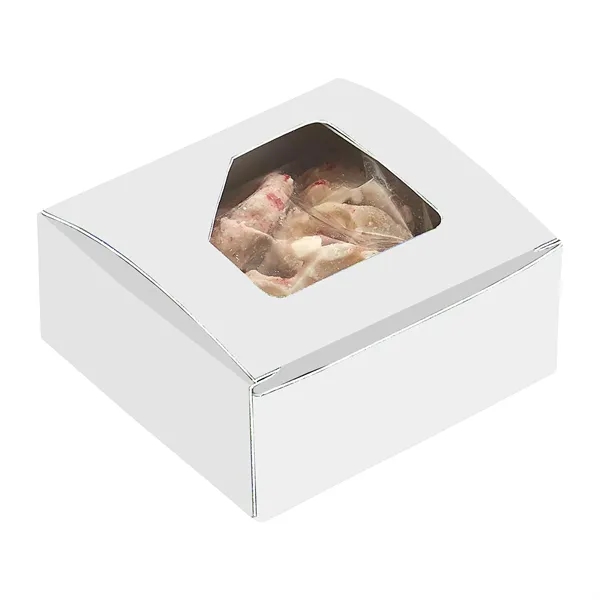 Box of white chocolate pretzels with crushed peppermint... from ASI 71685 Midnite Snax®