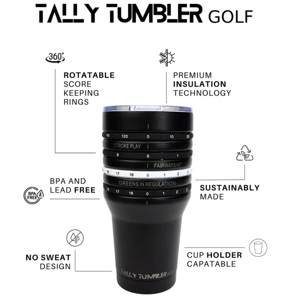 Golf Tally Tumbler keeps drinks cold and scores easy to track.... from ASI 38120 Ball Pro / Diversified Quality Kitchenware