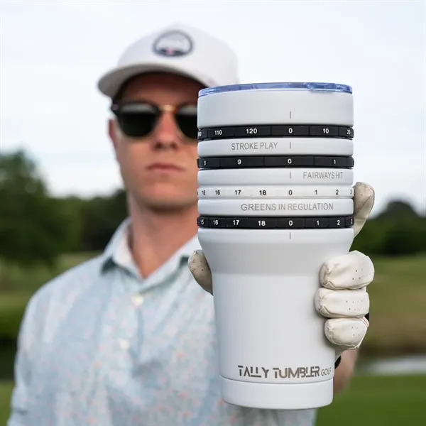 Golf Tally Tumbler keeps drinks cold and scores easy to track.... from ASI 38120 Ball Pro / Diversified Quality Kitchenware