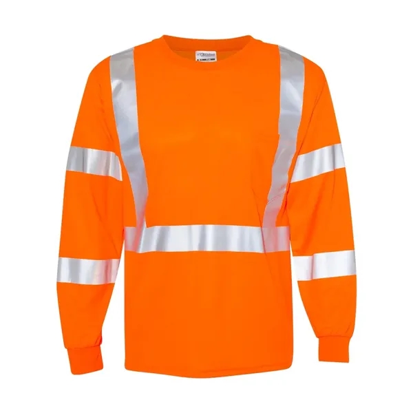 Long sleeve class 3 compliant safety shirt. Blank.... from ASI 84358 S&S Activewear