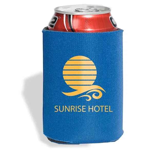 Insulating can cooler sleeve that collapsible; made of polyester foam.... from ASI 79530 Prime Line