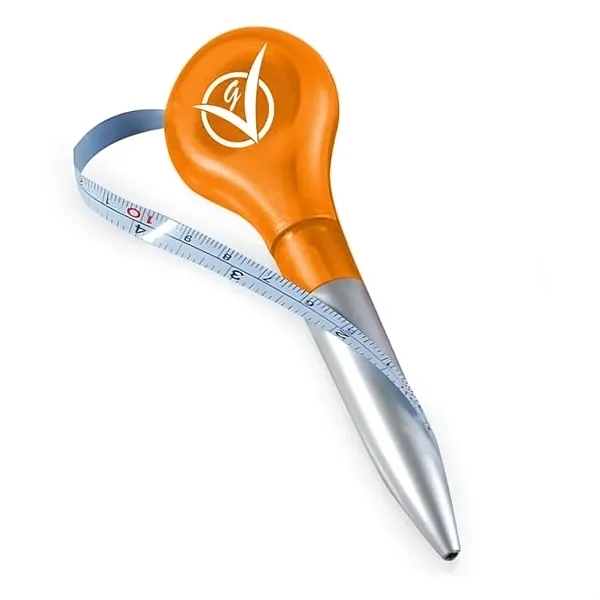 Plastic twist-action ballpoint pen with a built-in tape measure that measures... from ASI 68190 Lungsal / Lungsal